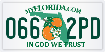 FL license plate 0662PD