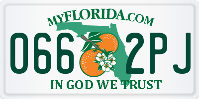 FL license plate 0662PJ