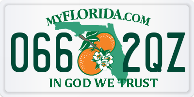 FL license plate 0662QZ
