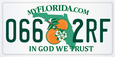 FL license plate 0662RF