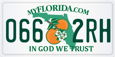 FL license plate 0662RH