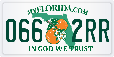 FL license plate 0662RR