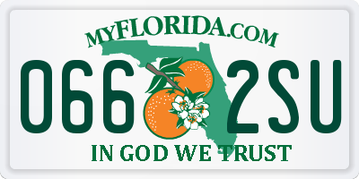 FL license plate 0662SU