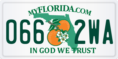 FL license plate 0662WA