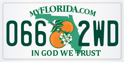 FL license plate 0662WD