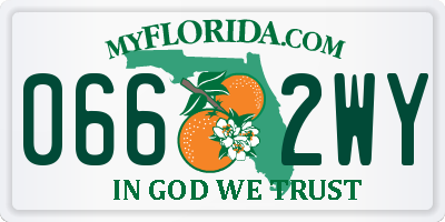 FL license plate 0662WY