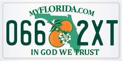 FL license plate 0662XT