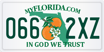FL license plate 0662XZ