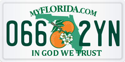 FL license plate 0662YN