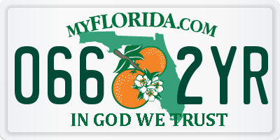 FL license plate 0662YR