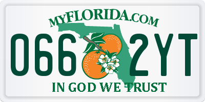 FL license plate 0662YT