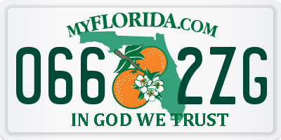 FL license plate 0662ZG