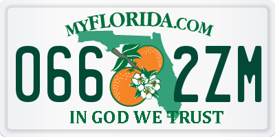 FL license plate 0662ZM