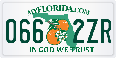 FL license plate 0662ZR