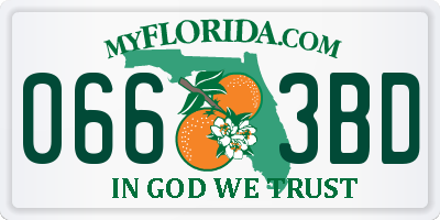FL license plate 0663BD