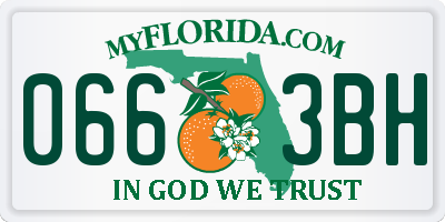 FL license plate 0663BH