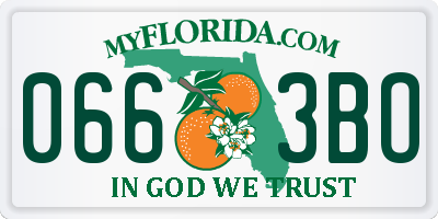 FL license plate 0663BO