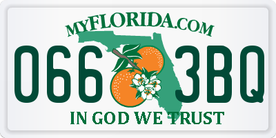 FL license plate 0663BQ