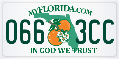 FL license plate 0663CC