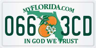 FL license plate 0663CD