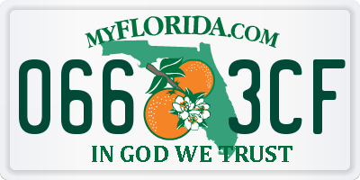 FL license plate 0663CF