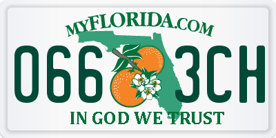 FL license plate 0663CH