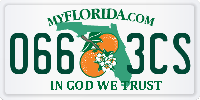 FL license plate 0663CS