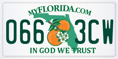 FL license plate 0663CW