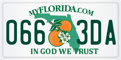 FL license plate 0663DA