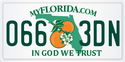 FL license plate 0663DN