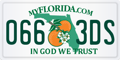 FL license plate 0663DS