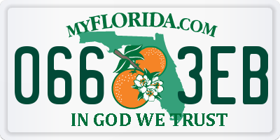FL license plate 0663EB