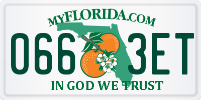 FL license plate 0663ET