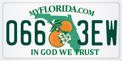 FL license plate 0663EW