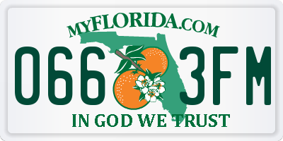 FL license plate 0663FM