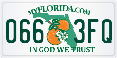 FL license plate 0663FQ