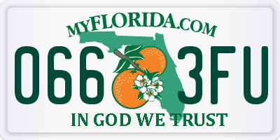 FL license plate 0663FU