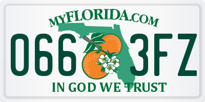 FL license plate 0663FZ
