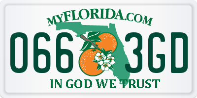 FL license plate 0663GD