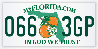 FL license plate 0663GP