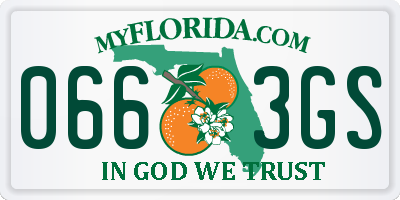 FL license plate 0663GS