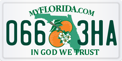 FL license plate 0663HA