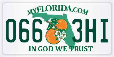 FL license plate 0663HI