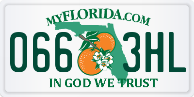FL license plate 0663HL