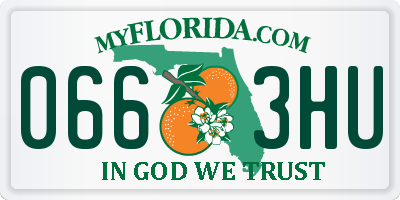 FL license plate 0663HU