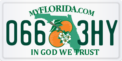FL license plate 0663HY