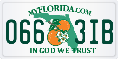 FL license plate 0663IB