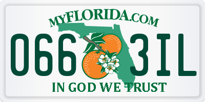 FL license plate 0663IL