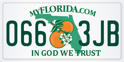 FL license plate 0663JB