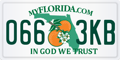 FL license plate 0663KB